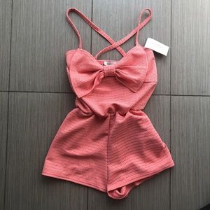 Shabby Apple NEW Romper Swim Suit Coverup w/Bow